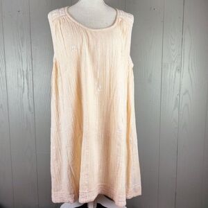 Novica Swing Dress Womens Large Creamsicle Color Short Airy Boho Flowy Soft Girl